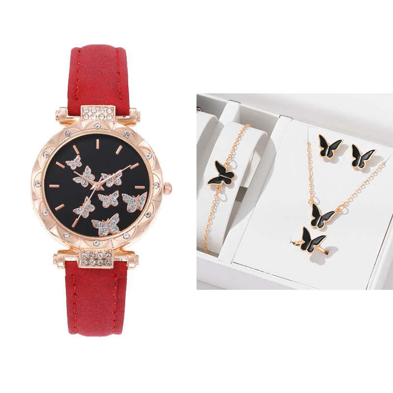 fashionable personality simple watches and  Butterfly Set